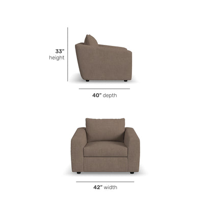 Chevy - Fabric Dining Chair - Brown