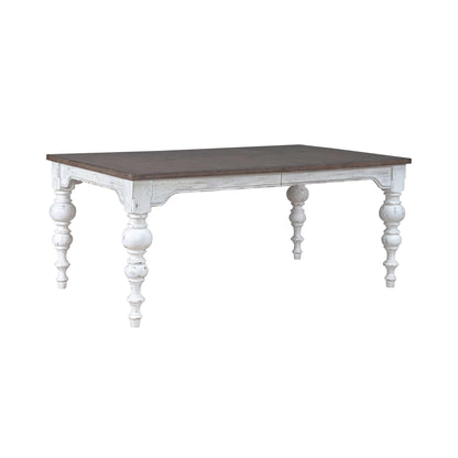 River Place - Rectangular Leg Table - Riverstone White & Tobacco