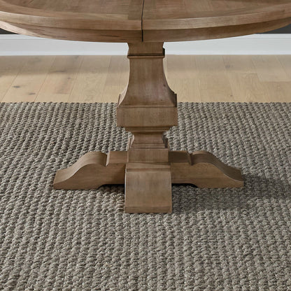 Haven Hills - Round Pedestal Table Base - Camel Beige