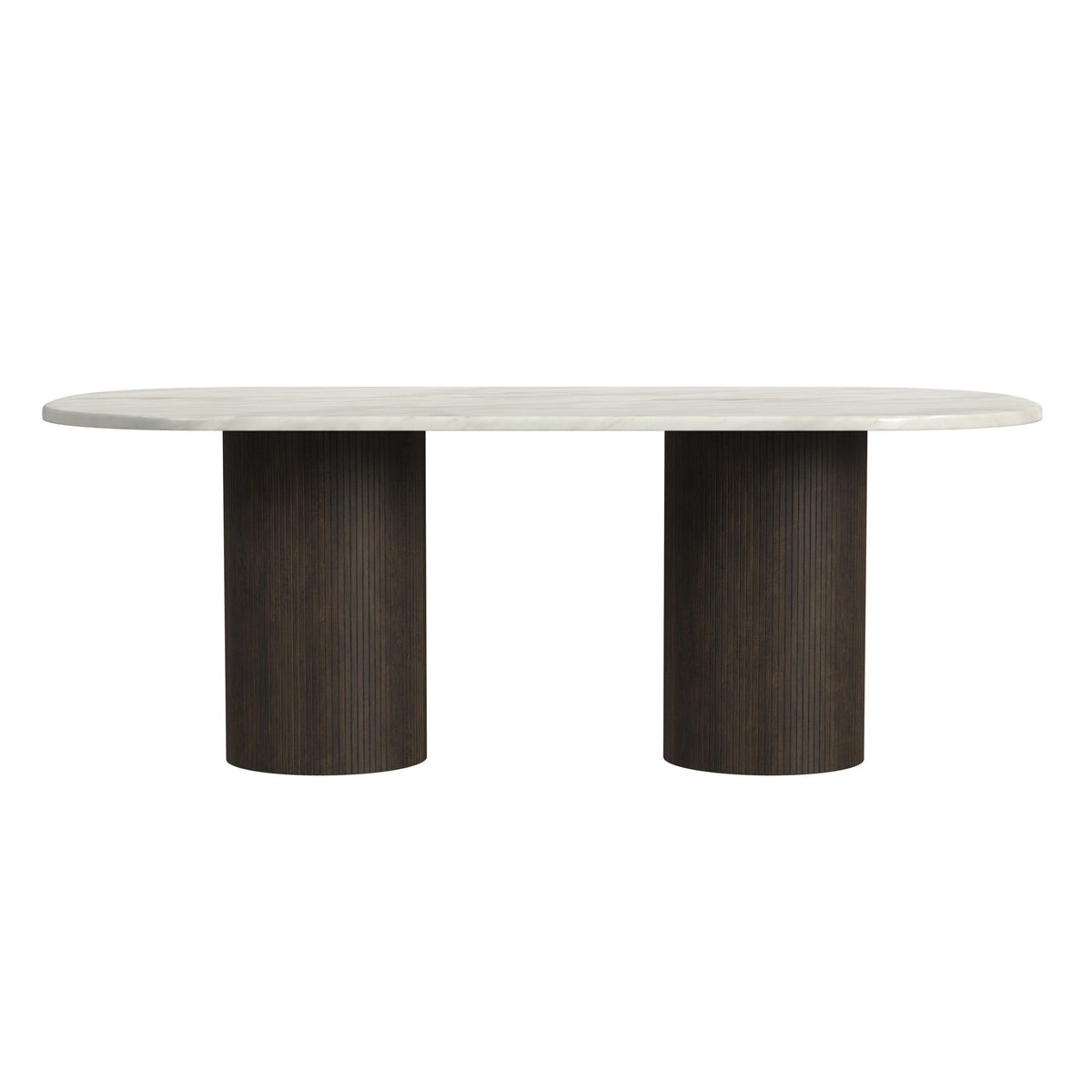 Sylvie - Oval Dining Table With Faux Marble Top