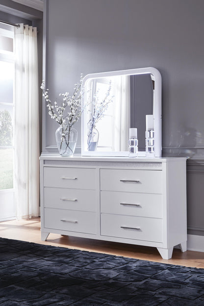 Jarlee - 4 Pc. - King Panel Bed, Dresser, Mirror And Nightstand - White