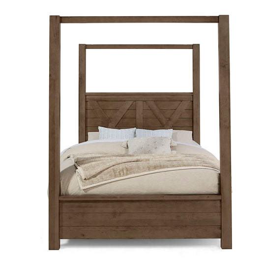 Cool Rustic - Queen Canopy Bed Rails - Mink