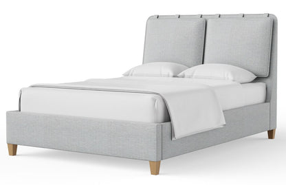 Pure Maple - King Upholstered Headboard - Blue Mist / Natural Maple