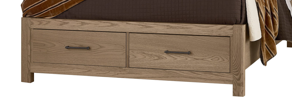 Lodge & Loft - Queen Storage Footboard - Blond Oak