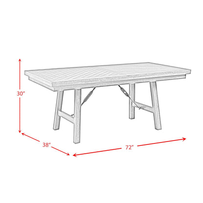 Jax - 6 Piece Dining Set (72" Table, Four Chairs And Bench) - Cherry