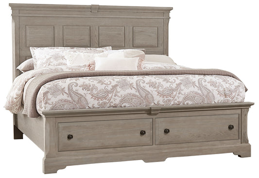 Heritage - Queen Mansion Bed Headboard - Graystone