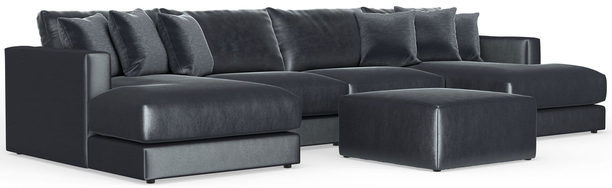 Remington - Modular Sofa And Cocktail Ottoman - Slate