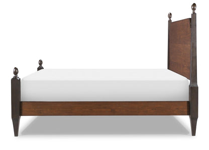Fenmore - Complete Queen Poster Bed - Mocha And Distressed Cherry