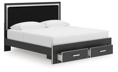 Zuraleus - Upholstered Panel Platform Storage Bed