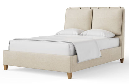 Pure Maple - King Upholstered Headboard - Sandstone / Natural Maple