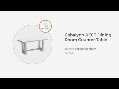 Cabalynn - Rectangular Dining Room Counter Table - Light Brown