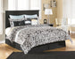 Maribel Queen/Full Panel Headboard with Mirrored Dresser and 2 Nightstands