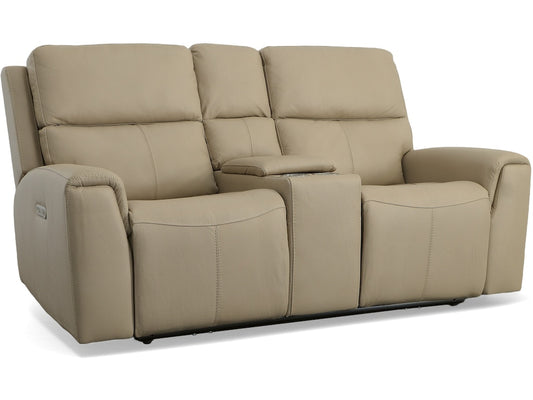 Jarvis Power Reclining Loveseat with Console and Power Headrests