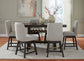 Burkhaus Counter Height Dining Table and 6 Barstools