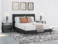 Cadmori Queen Upholstered Bed with Mirrored Dresser, Chest and Nightstand