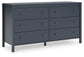 Simmenfort Full Panel Headboard with Dresser and 2 Nightstands