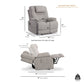 Zecliner Model 1 Dove Fabric Power Sleep Chair