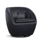 Wade Midnight Leather Swivel Chair