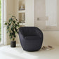 Wade Midnight Leather Swivel Chair