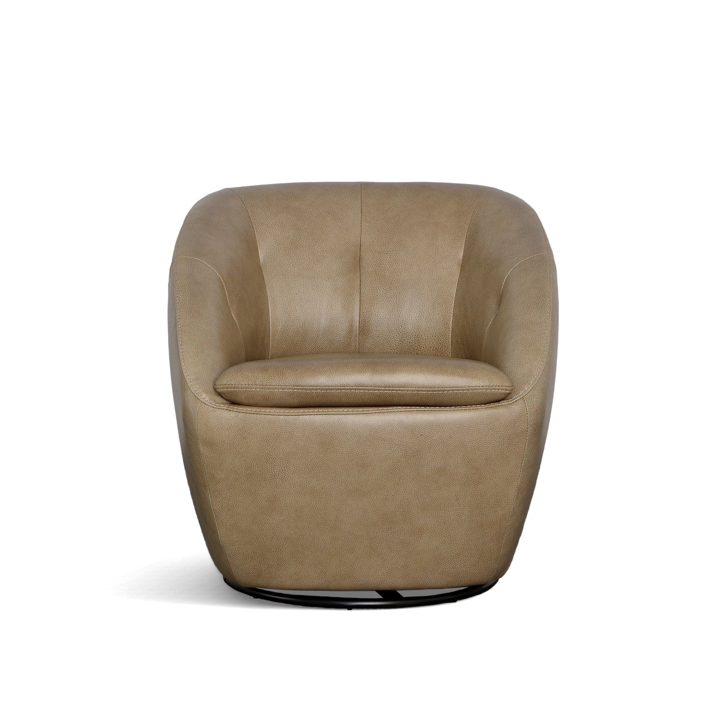 Wade Barley Leather Swivel Chair