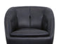 Wade Midnight Leather Swivel Chair