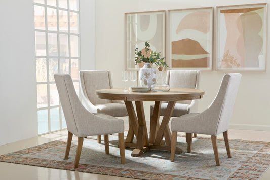 Lattice Fabric Upholstered Dining Chair