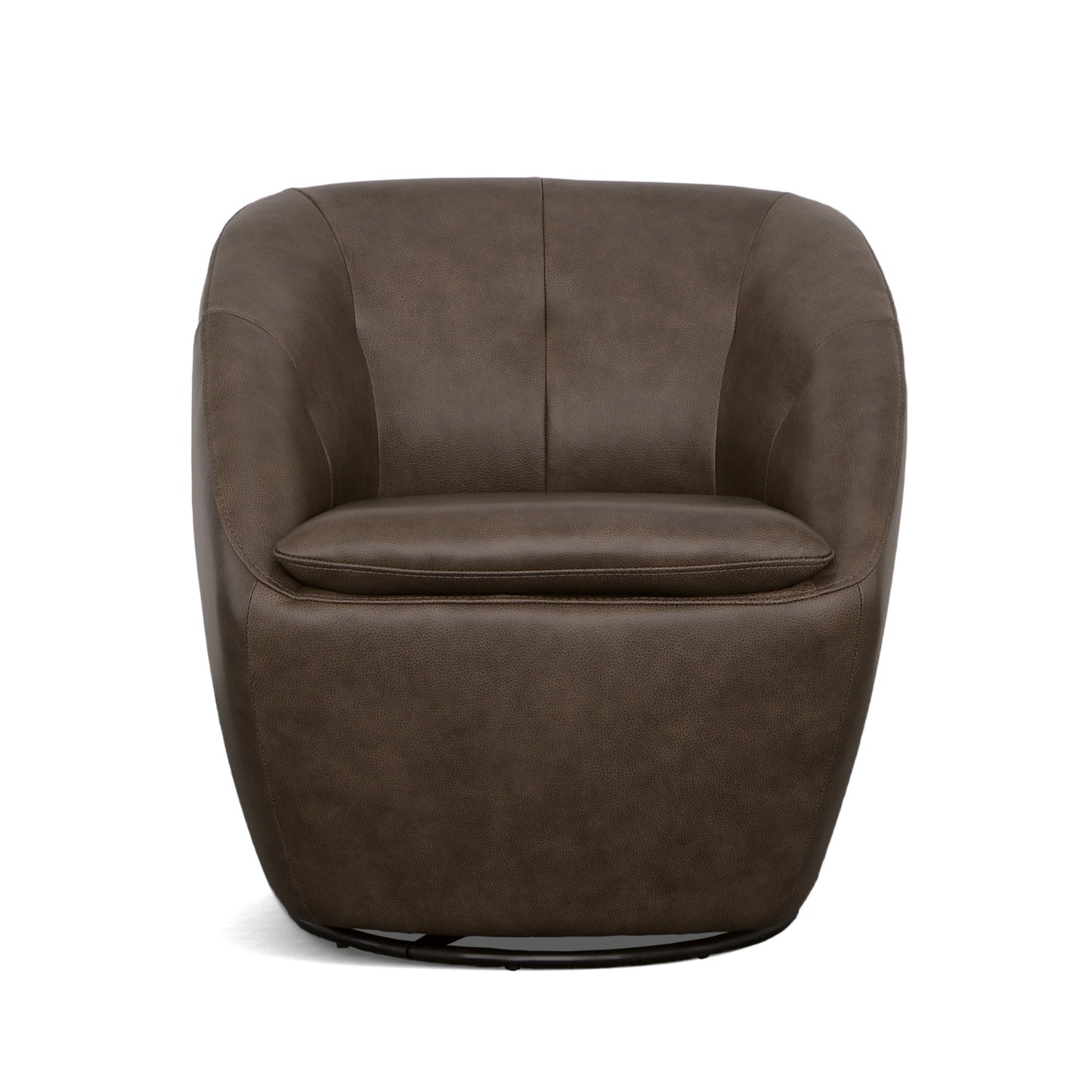 Wade Milk Chocolate Leather Swivel Chair