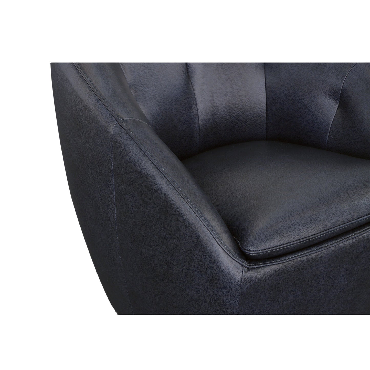 Wade Midnight Leather Swivel Chair