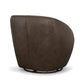 Wade Milk Chocolate Leather Swivel Chair