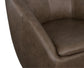 Wade Milk Chocolate Leather Swivel Chair