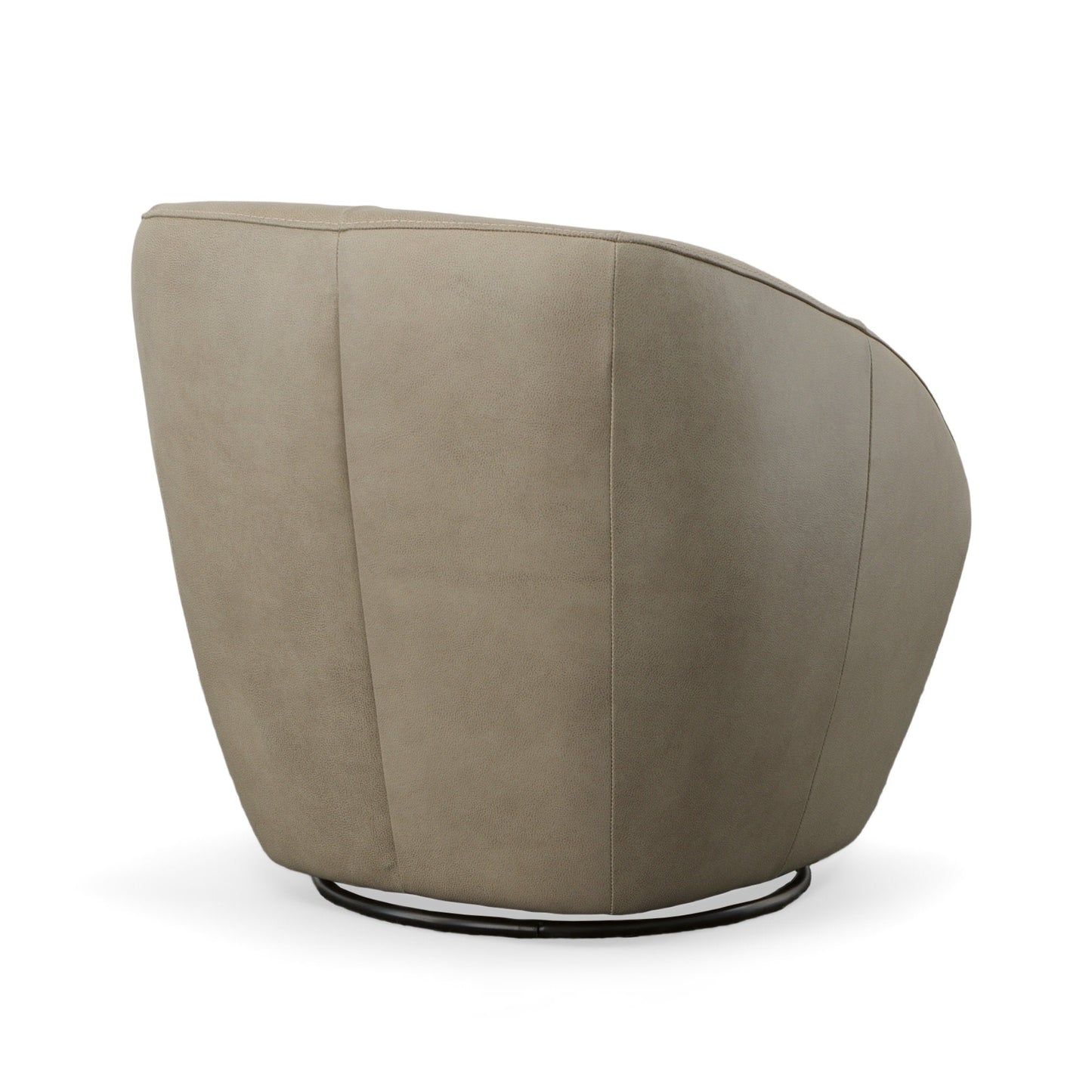 Wade Shitake Leather Swivel Chair