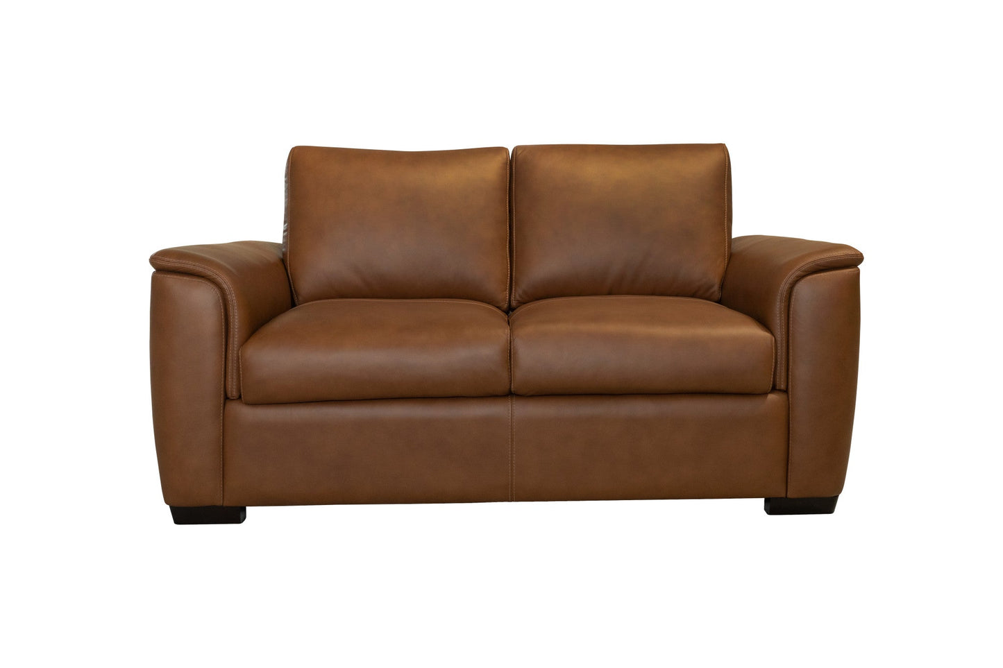 Henry Caramel Leather Loveseat