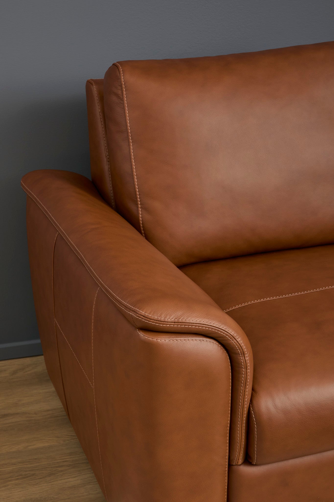 Henry Caramel Leather Sofa