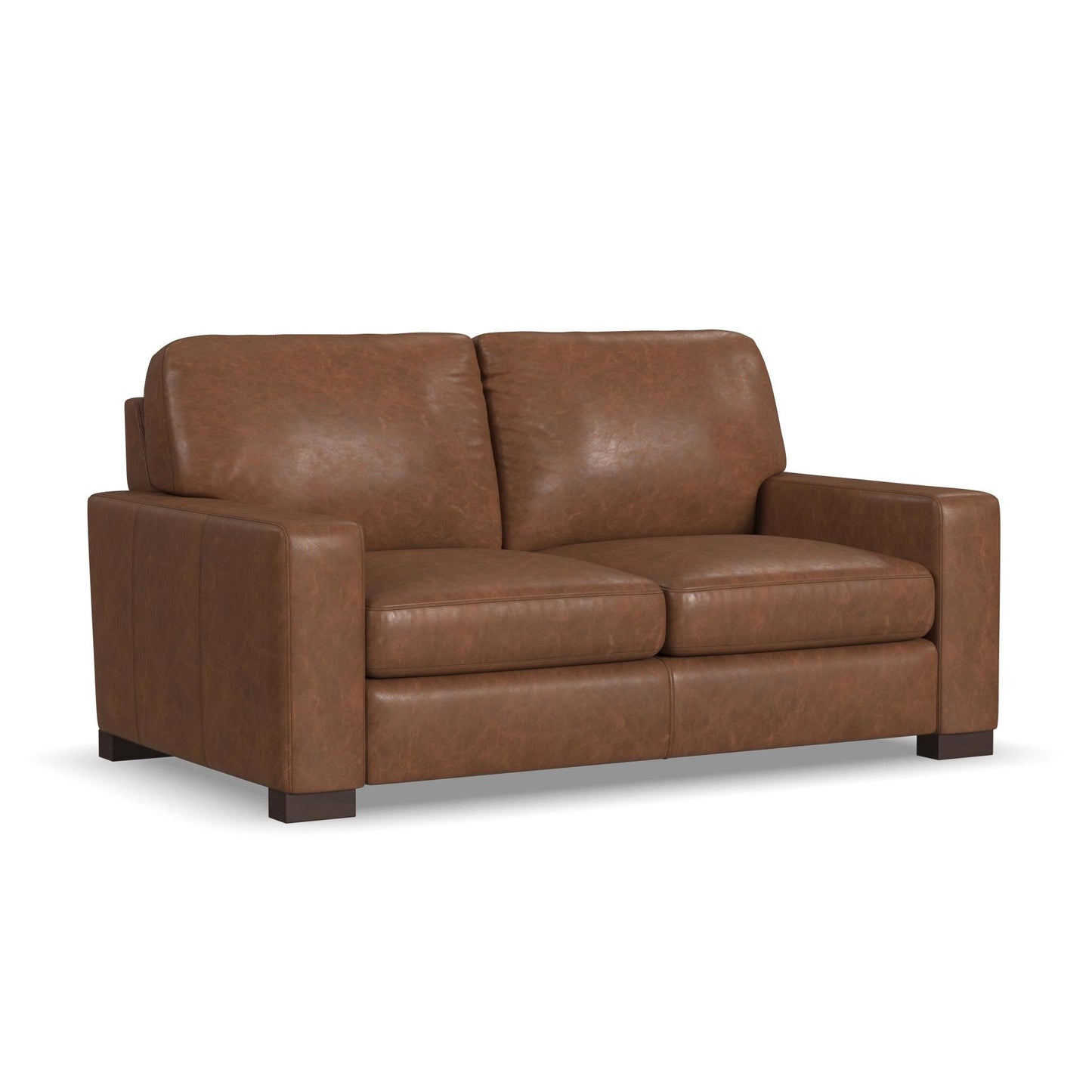 Endurance Chestnut Leather Loveseat