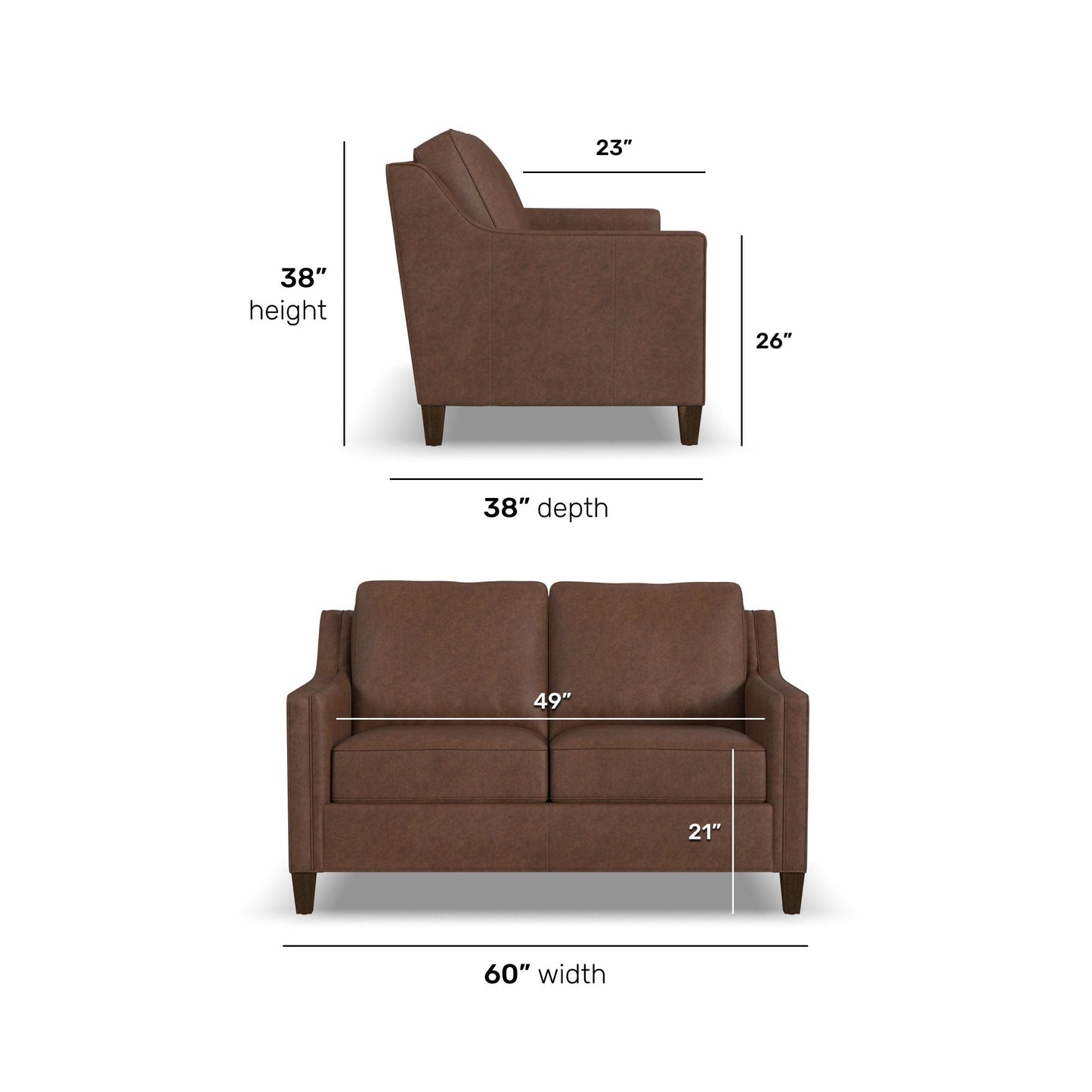 Finley Leather Loveseat