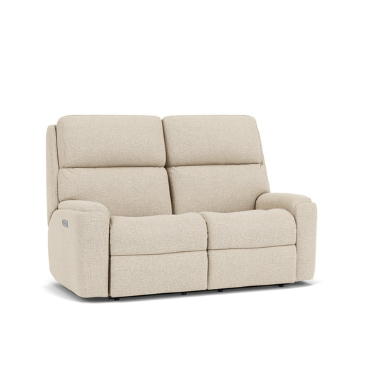 Rio Fabric Power Reclining Loveseat with Power Headrests