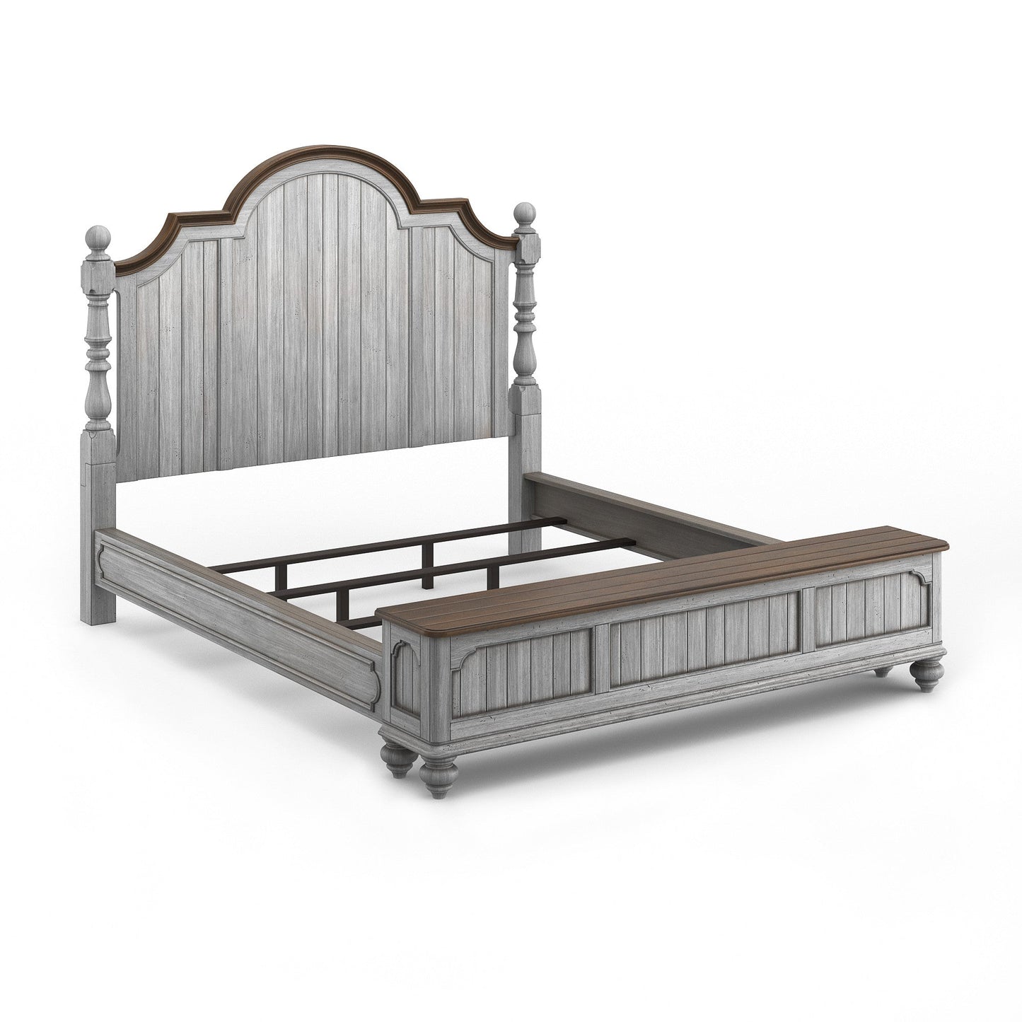 Plymouth Gray King Storage Bed