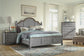 Plymouth Gray King Poster Bed