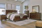 Danabrin California King Panel Bed with Mirrored Dresser and Chest