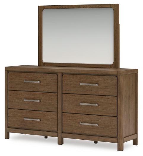 Cabalynn King Panel Bed with Storage with Mirrored Dresser, Chest and 2 Nightstands