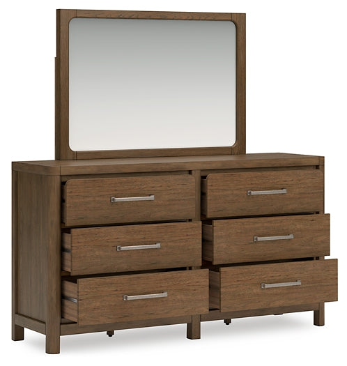 Cabalynn Queen Upholstered Bed with Mirrored Dresser, Chest and 2 Nightstands