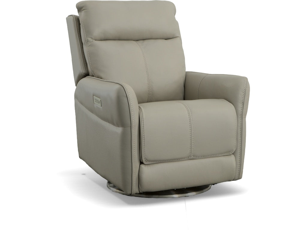 Spin Power Swivel Recliner with Power Headrest and Lumbar